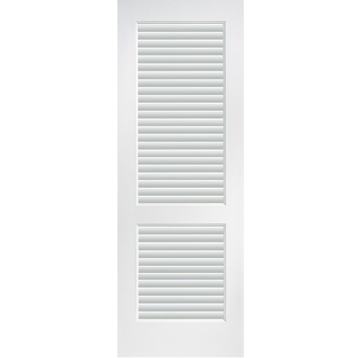 Verona Home Design Louver Interior Door 80'' Solid + Manufactured Wood